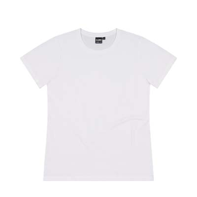 CLOKE-T203-Silhouette-Womens-Tee-White-F