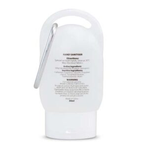 The TRENDS Gel Hand Sanitiser is a 30ml convenient tube - with a no mess flip clap and carabiner clip. Print or Digital Label available for branding.