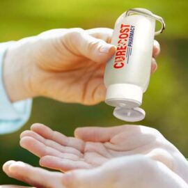 The TRENDS Gel Hand Sanitiser is a convenient 55ml tube with no mess flip cap and carabiner clip.  Print or labelling option.  Great branded health products.