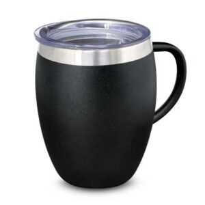 The TRENDS Verona Vacuum Cup with Handle is a premium 300ml double wall, vacuum instulated coffee cup with handle. Powder Coated. Printed or engraved.