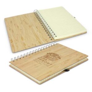 116213 TRENDS Bamboo Notebook The TRENDS Bamboo Notebook is a unique medium sized (A5) notebook with bamboo veneer cover. Customise with your logo printed or engraved.