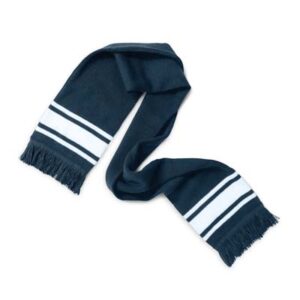 The TRENDS Commodore Scarf is a warm knitted acrylic scarf.  Striped design & tassels.  4 colours.  Available with embroidery.