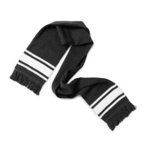 The TRENDS Commodore Scarf is a warm knitted acrylic scarf.  Striped design & tassels.  4 colours.  Available with embroidery.