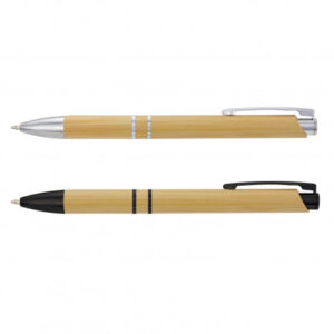 116261 TRENDS Panama Bamboo Pen The Trends Panama Bamboo Pen is a retractable bamboo ball pen with chrome accents. Black Ink. Great eco deluxe promo pen from Trends Collection.