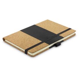 The TRENDS Inca notebook is a medium size (A5) notebook with cork and smooth PU hard cover.  80 leaves.  Available with your branding on the front.