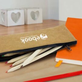 The TRENDS Panther Pencil Case is a trendy pencil case with zippered closure.  Tyvek on trend look.  Natural colour.  Branded with your logo.  