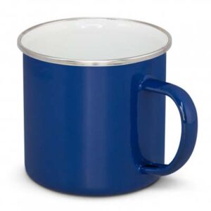 The TRENDS Bendigo Enamel Mug is a durable 500ml stainless steel mug with stylish enamel finish. 9 colours. Printing available on side and bottom.