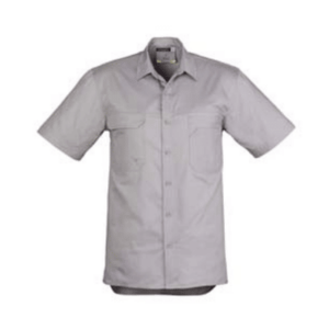The Syzmik Mens Light Weight Tradie Shirt - Short sleeve is a 145gsm light weight cotton twill shirt.  4 colours.  Great Syzmik work shirts for tradies.