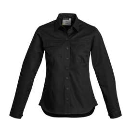 The Syzmik Womens Lightweight Long Sleeve Tradie Shirt is a 145gsm cotton twill work shirt.  In 4 colours.  8 - 24.  Great Syzmik branded workwear.