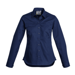 The Syzmik Womens Lightweight Long Sleeve Tradie Shirt is a 145gsm cotton twill work shirt. In 4 colours. 8 - 24. Great Syzmik branded workwear.