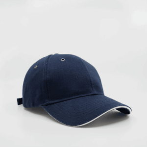 The Headwear24 6 Panel Metal Sandwich Peak is a 270gsm brushed cotton twill cap with contrast trim. 13 colours. Great branded 6 panel caps.