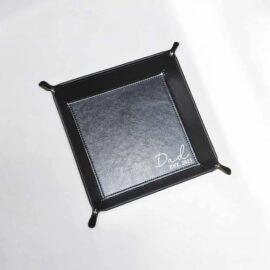 The Personalised Valet Tray is perfect for the keys, the trinkets or the coins! Great for the bedside or hall table.  Great option for dads, mums, grandparents and more!