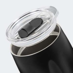 The SPICE Nazare Vacuum Tumbler is a 330ml tumbler built for everyday use. Double wall vacuum construction. Black. Carbon Neutral. Recycled stainless Steel.