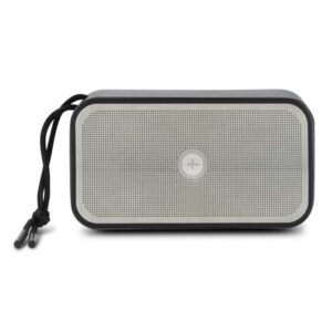 The Swiss Peak 10W Bass Speaker delivers powerful sound in a compact package.  Dedicated subwoofer.  Grey.  Multiple branding options available.  