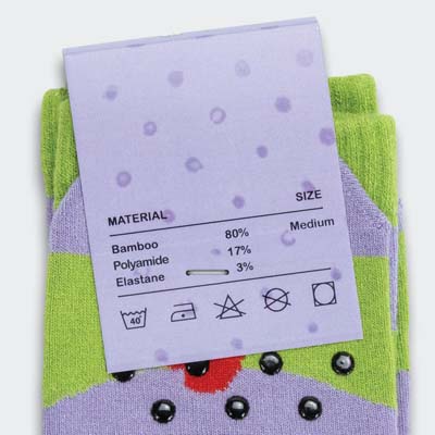 134214 Pixel Knitted Bamboo Grip Socks