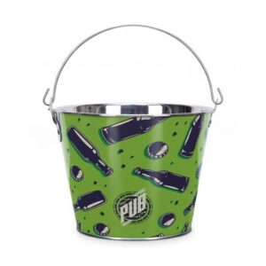 The TRENDS Riviera Ice bucket is a 5l galvanised steel ice bucket built for events and hospitality experiences. Full colour print with classic tapered design.