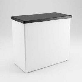 The TRENDS Rectangular Display Counter is a portable & professional display solution for events, trade shows & more. Modular aluminium frame. Interchangeable graphics.