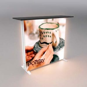 134423 TRENDS Portable Event Lightbox Counter The TRENDS Portable Event Lightbox Counter is a convenient backlit display for events, tradeshows and conferences. LED illumination. Interchangeable graphics.