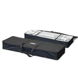 The TRENDS Portable Event Lightbox Bannerstand is a lightweight, portable bannerstand with intergrated LEDS. Framless fabric. Interchangeable graphics.Â