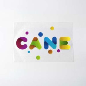 The TRENDS Prism Print is a 78mm x 48mm individually cut, DTF sticker - full colour, high gloss print with premium finish.