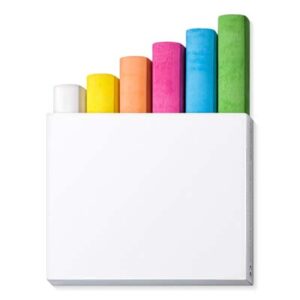 The STAEDTLER Assorted Sidewalk Chalk Set includes 6 bright chalks.  Washable for easy clean up.  Branding on the box.  Great promo product for all ages.