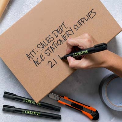The STAEDTLER Lumocolor Permanent Marker has a versatile chisel tip - allows broad or fine lines. Reliable, long lasting performance on nearly every surface. 