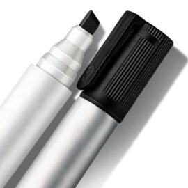 The STAEDTLER Lumocolor Whiteboard Marker has a versatile chisel tip - allows broad or fine lines.  Works on whiteboards, glass and porcelain.  