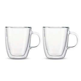 The Bodum Bistro Double Wall Mugs is a stylish set of 2 x 300ml double wall espresso mugs. Mouth blown, heat resistant borosilicate glass with your branding.